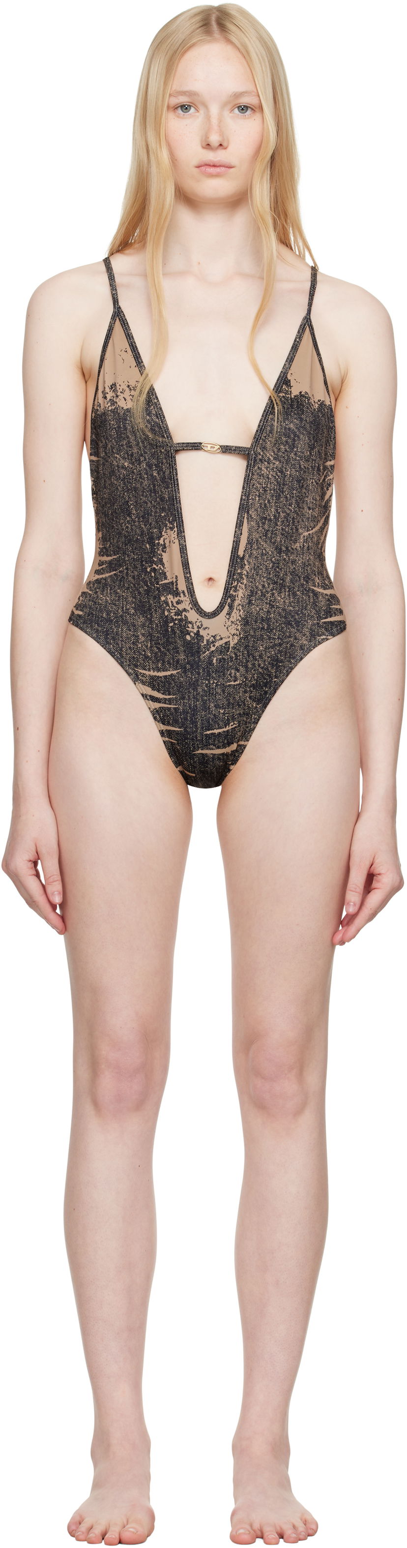 Kupaći kostimi Diesel Diesel Daisy-Dnm One-Piece Swimsuit Smeđa | A17481 0BNCW
