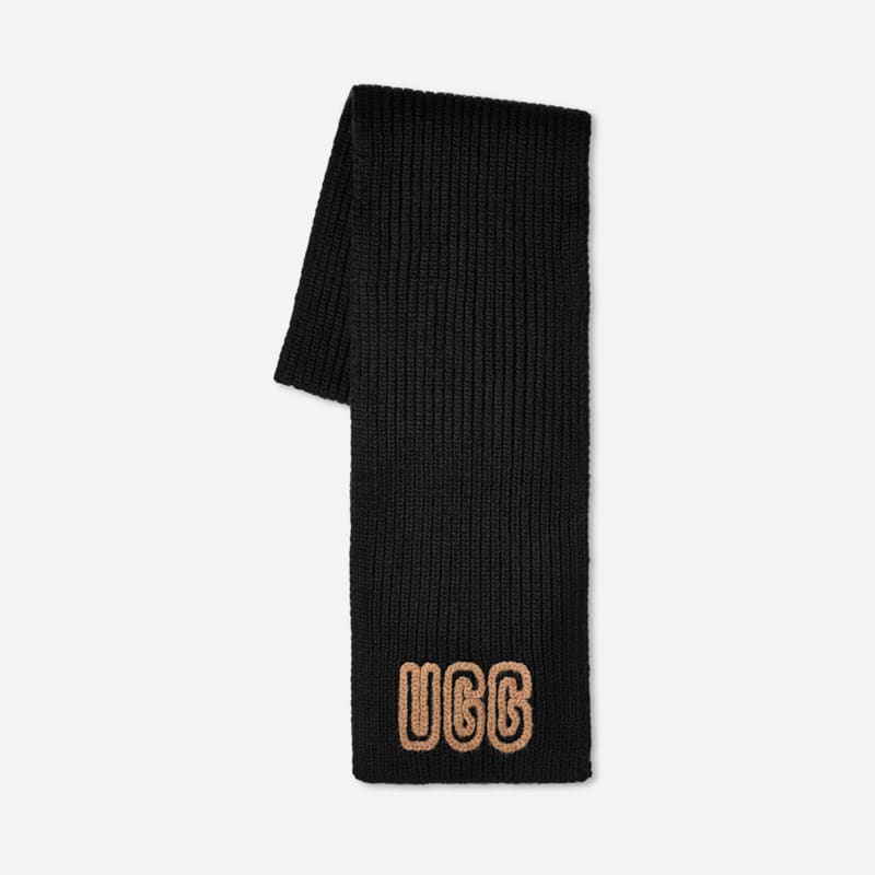 Šal UGG Chunky Knit Ribbed Scarf Crna | 102787-BLK, 1