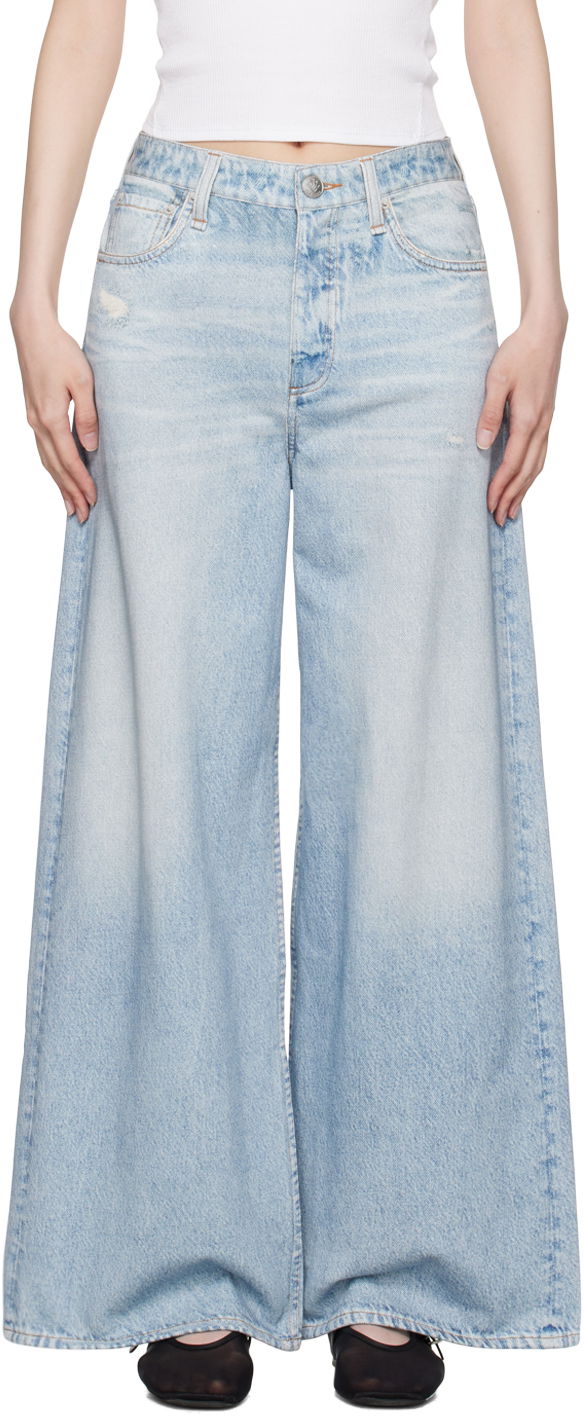 Jeans rag & bone rag & bone Miramar Sofie Ankle Wide-Leg Trousers Plava | WCW24S70078207