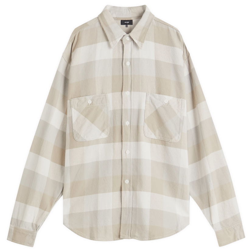 Košulja BEAMS BEAMS Flannel Plaid Shirt, Size Large Bež | 1111-1134-803-20