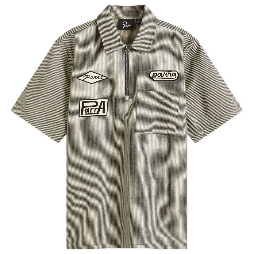 Košulja By Parra Parra Work Later Short Sleeve Shirt, Size Large Siva | 53340-BLU