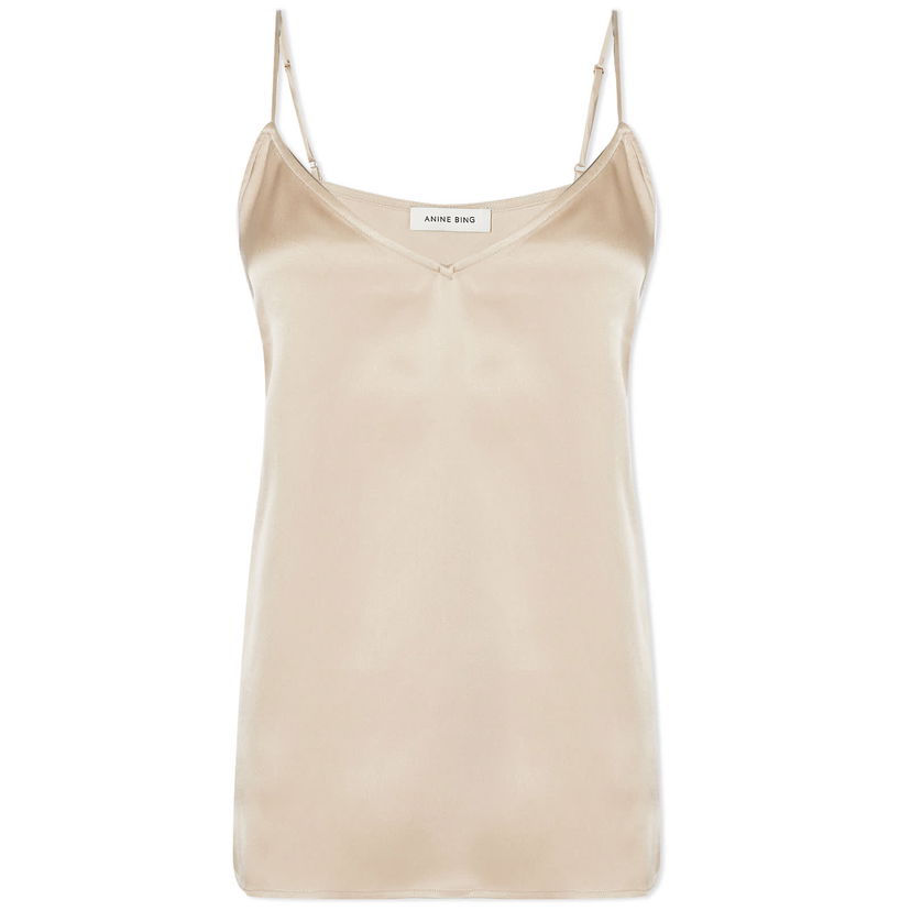 Majica bez rukava Anine Bing Silk Camisole Bež | A-07-1003-CMA1