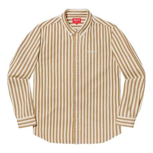 Košulja Supreme Striped Denim Shirt Bež | SUP-FW19-505