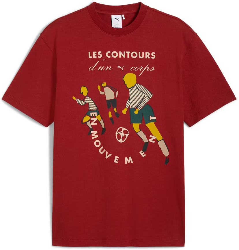 Majica kratkih rukava Puma Players Lane Graphic Tee Tamnocrvena | 626660-13