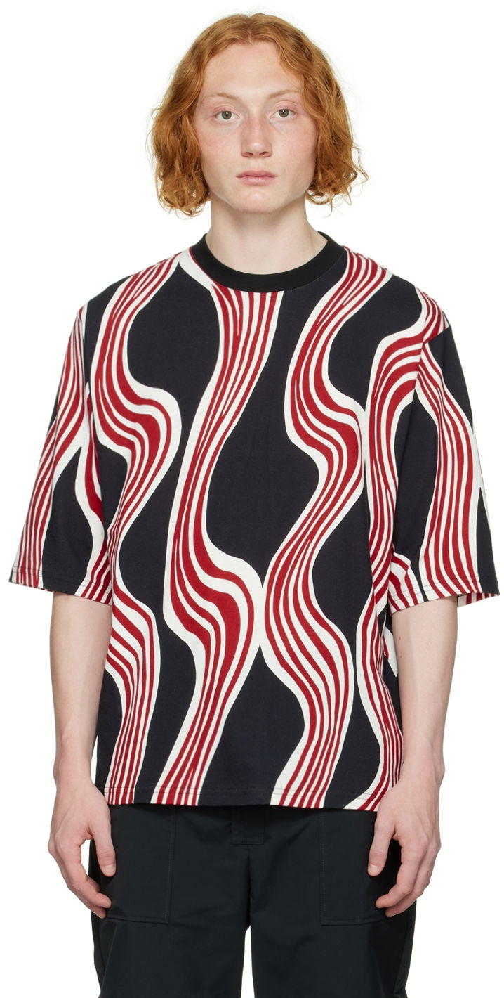 Majica kratkih rukava Moncler Genius Black 1 JW Anderson T-Shirt Crna | H209E8C00003829JS