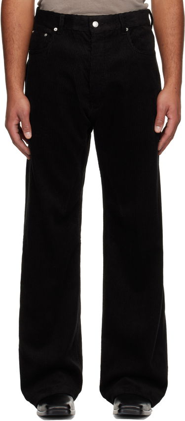 Hlače Rick Owens Corduroy Concordians Geth Trousers Crna | RU02E1333 MLC9, 0