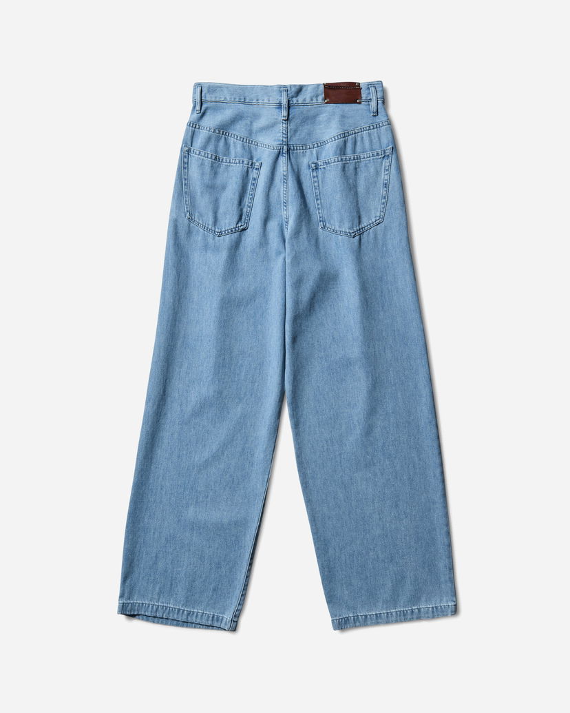 Jeans Dries Van Noten Pleated Wide-leg Jeans Plava | 252-020923-2381 514