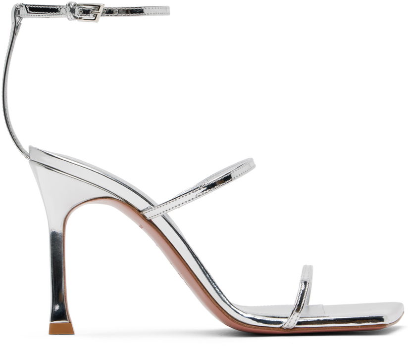 Dodaci Amina Muaddi Amina Muaddi Maya Heeled Sandals Metalik | MAYA SANDAL SR PATENT