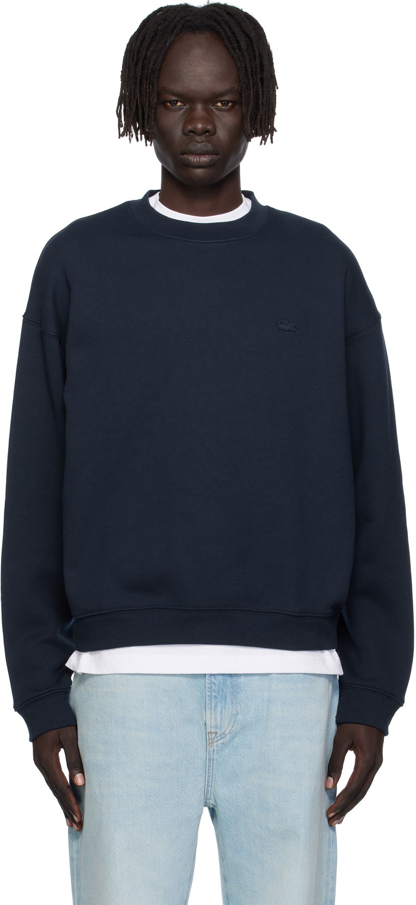 Dukserice Lacoste Lacoste Croc Signature Sweatshirt Tamnoplava | SH7745_166