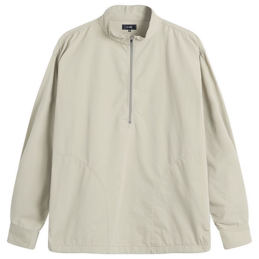 Dukserice BEAMS Tech Stand Collar Quarter-Zip Pullover Bež | 1111-1249-803-20
