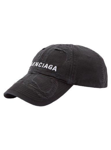 Kapa Balenciaga Distressed Logo Cap Crna | 719282-410B2-1077