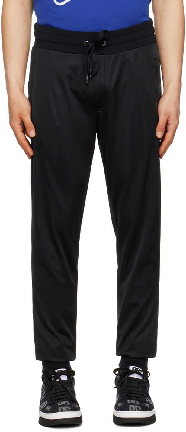 Trenirka Dolce & Gabbana Black Drawstring Sweatpants Crna | GVXQHTHU7B0