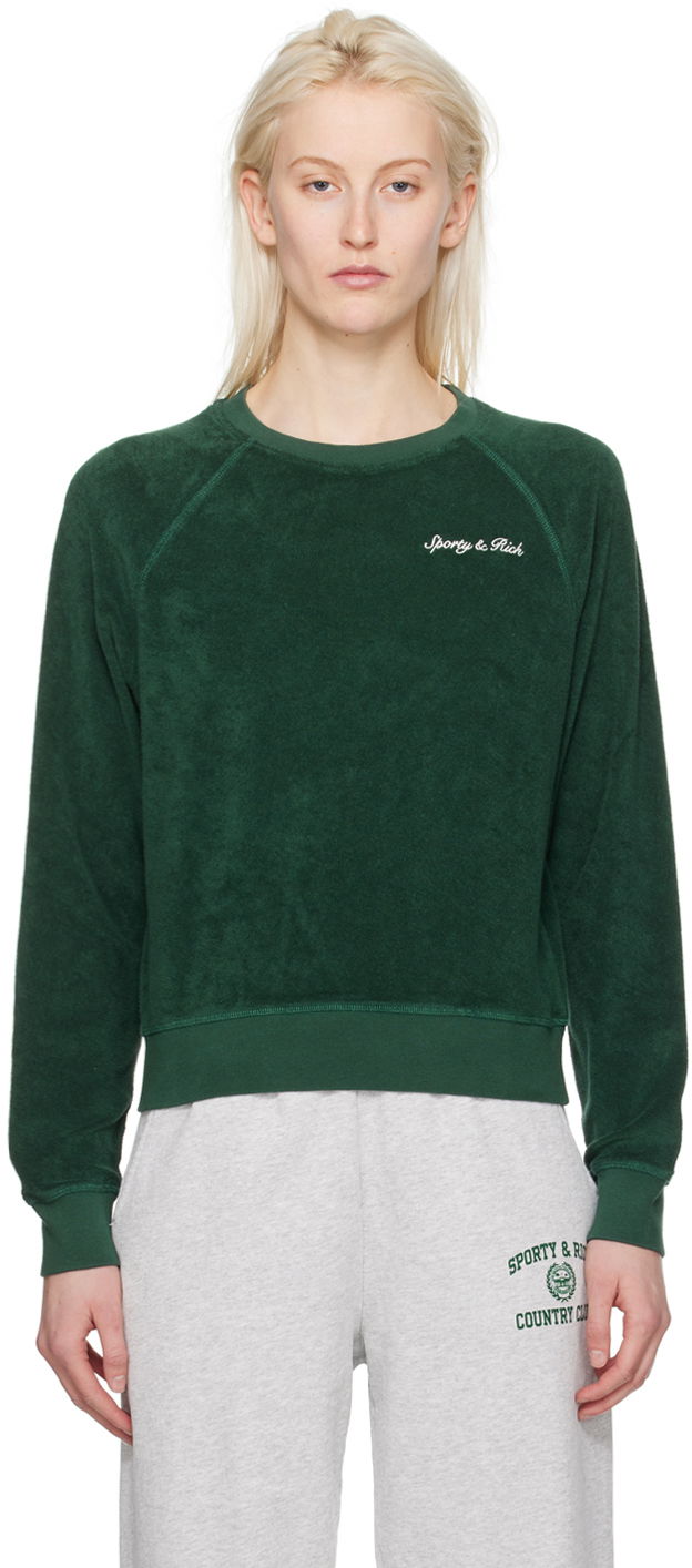 Dukserice Sporty & Rich Syracuse Sweatshirt Zelena | CRAW2378FO