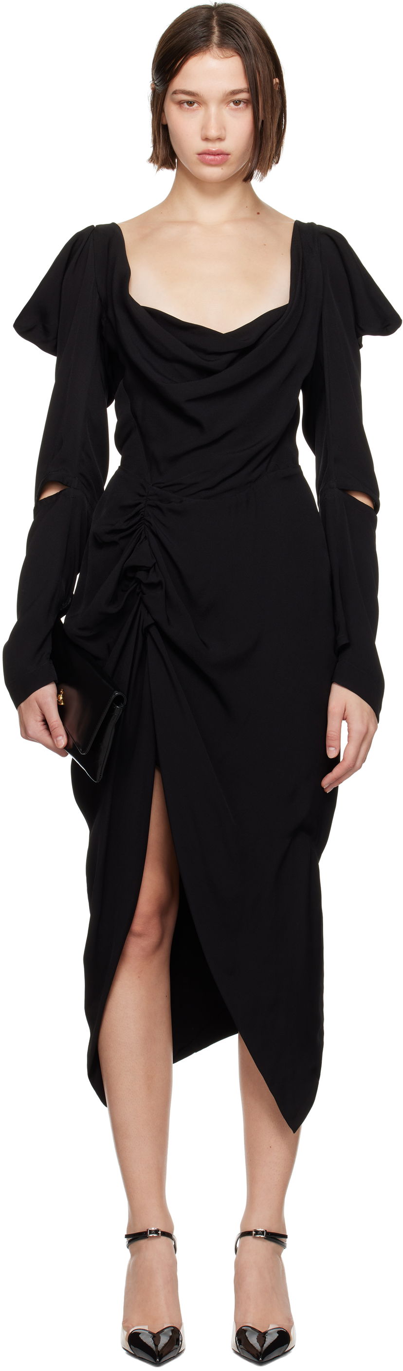 Haljina Vivienne Westwood Side Panther Dress Crna | 1101037Z-W00W0-