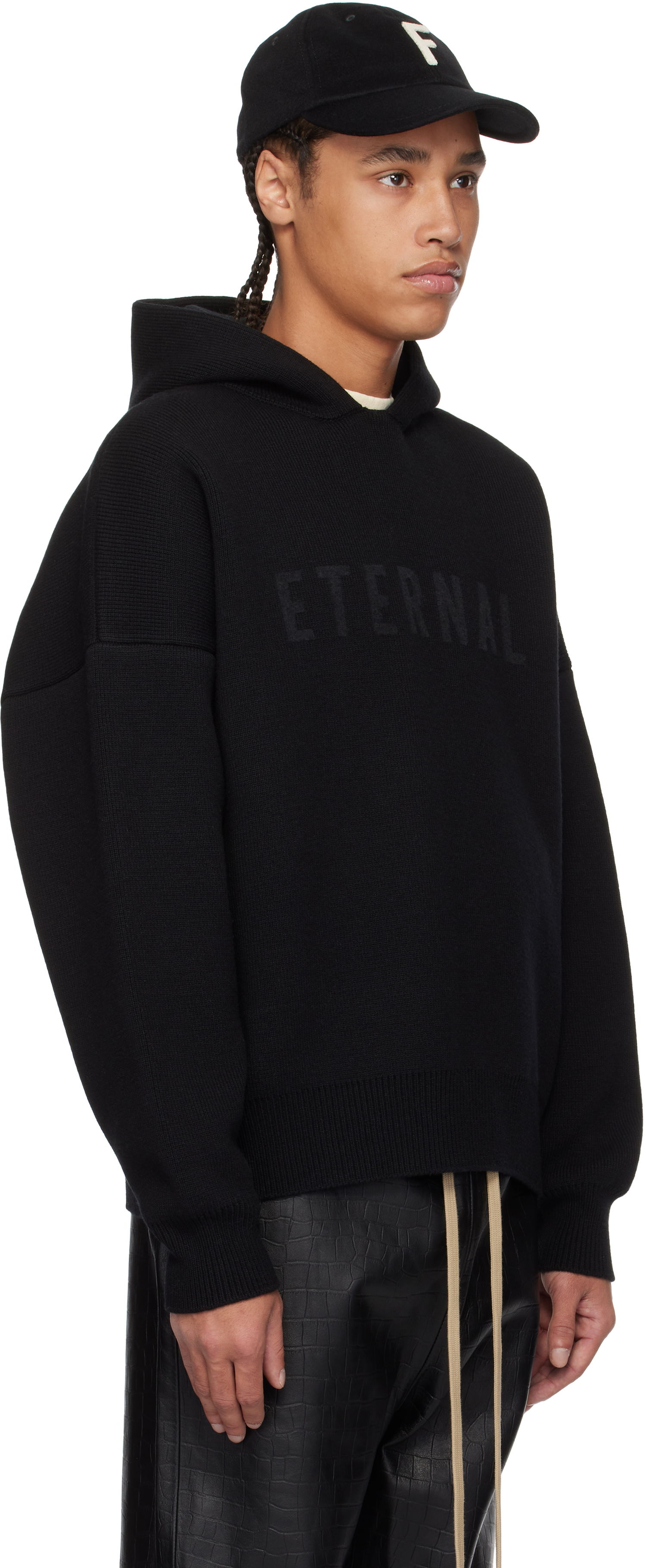 Džemper Fear of God Fear of God 'Eternal' Merino Knit Hoodie Crna | FGE220-2031LAW, 1