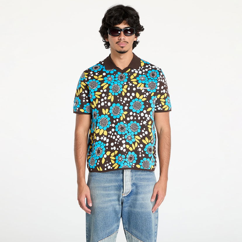 Polo majica adidas Originals Wales Bonner x Knit Polo Shirt Smeđa | JJ2931