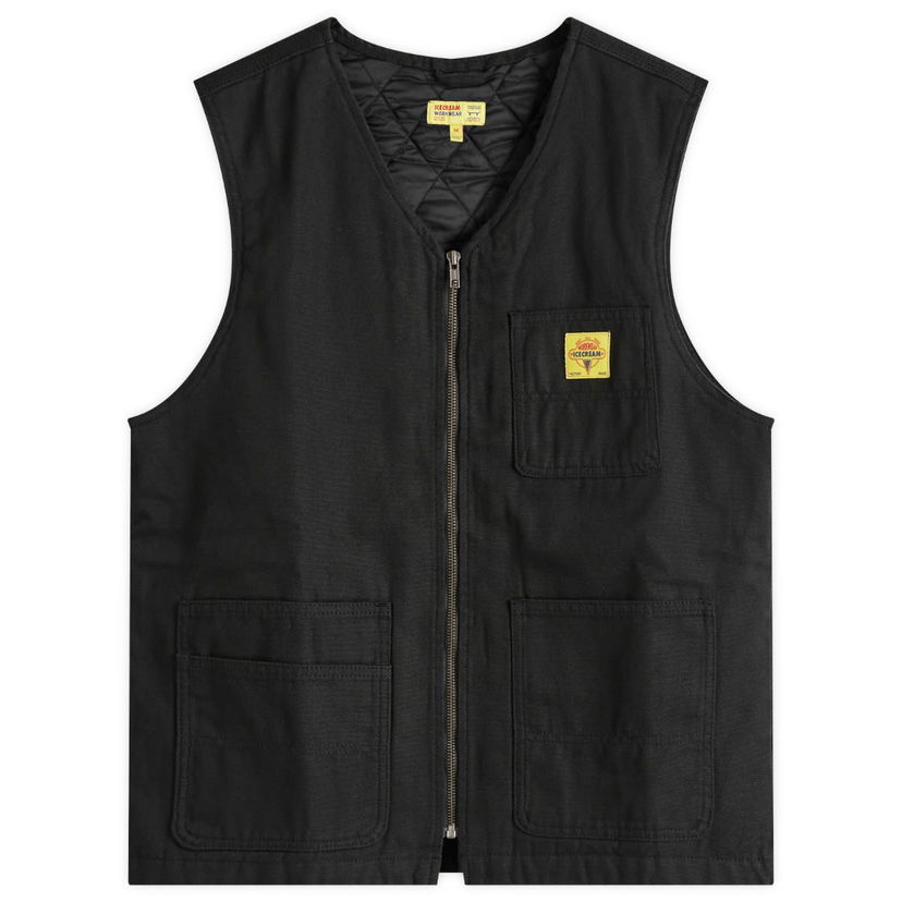 Prsluk BBC IceCream ICECREAM Canvas Work Vest, Size Large Crna | ICW25103-BLK