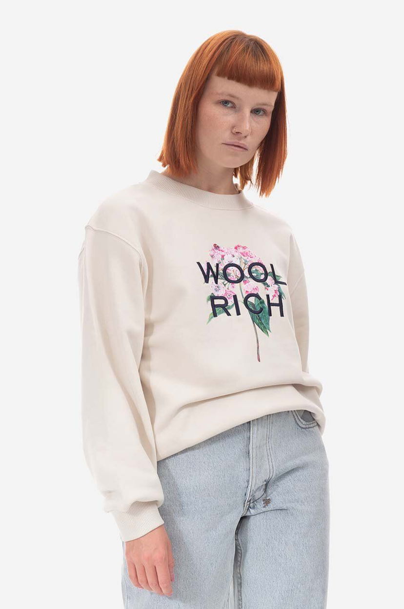 Dukserice WOOLRICH Mountain Laurel Sweatshirt Bež | CFWWSW0107FRUT3164