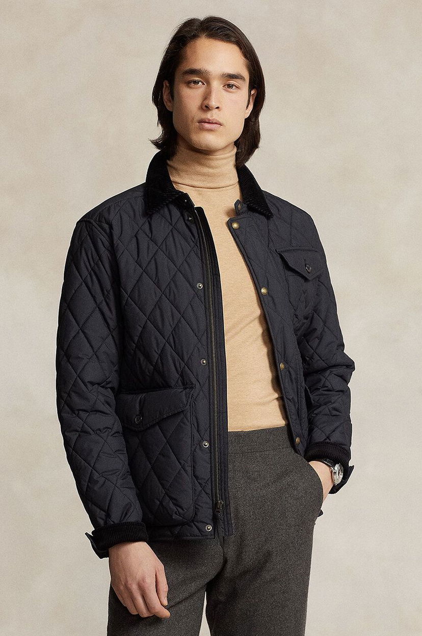 Pernata jakna Polo by Ralph Lauren Navy Blue Quilted Jacket Crna | 710847071