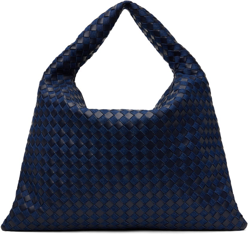 Torba za rame Bottega Veneta Large Hop Bag Tamnoplava | 795949 V48V1