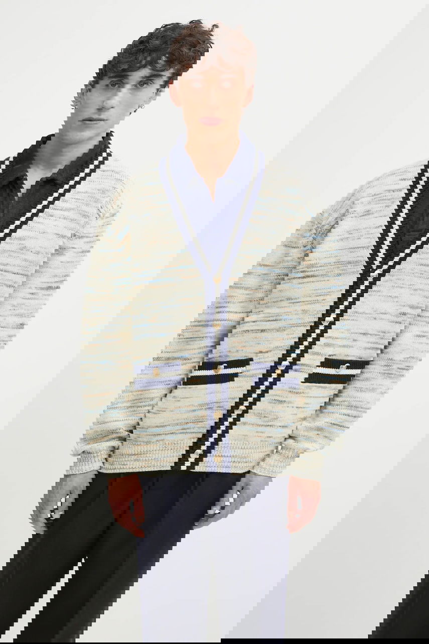 Džemper Drôle de Monsieur V-Neck Button-Up Le Cardigan MoulinE Višebojno | I.CA161.WO018, 0