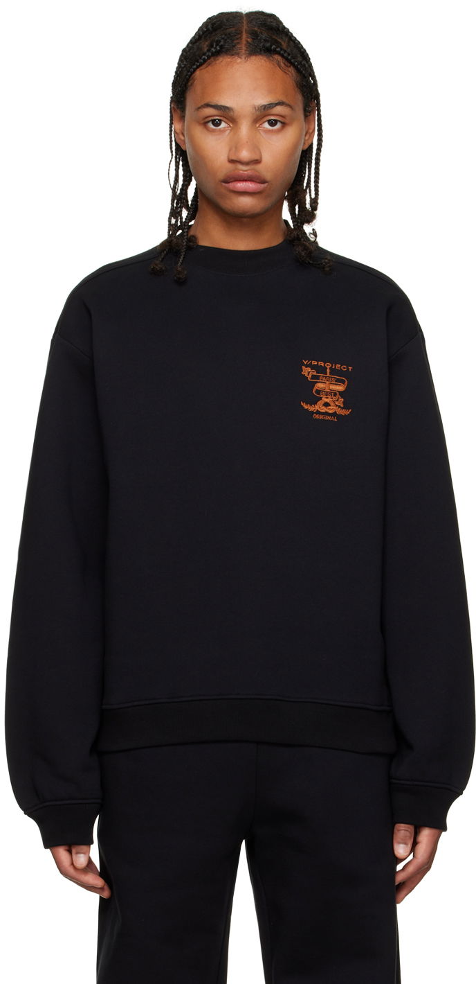 Dukserice Y/PROJECT Embroidered Sweatshirt Crna | SWEAT52-S25