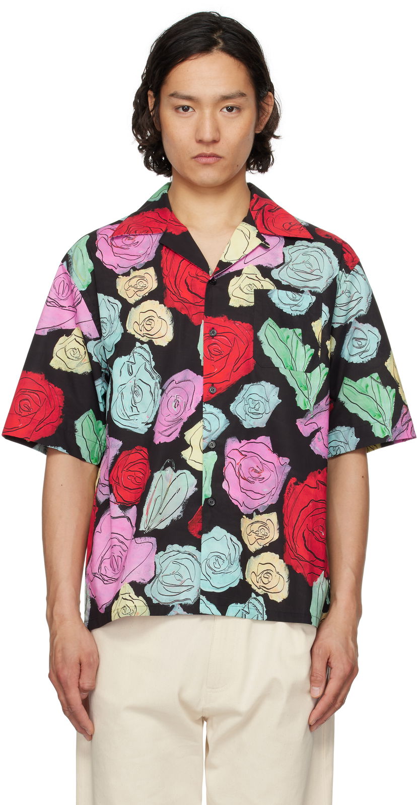 Košulja Marni Marni Orion Print Bowling Shirt Crna | CUMU0213A5 UTC506