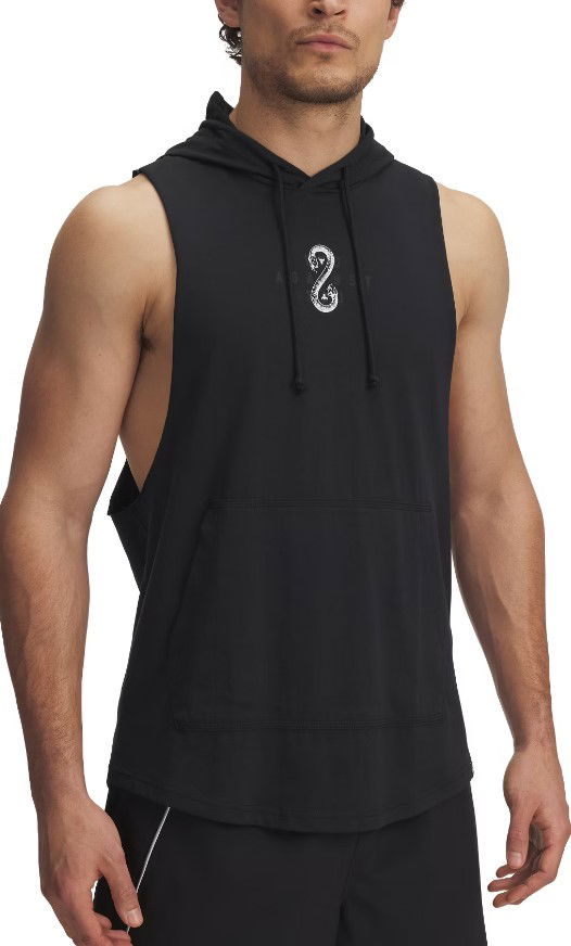 Majica bez rukava Under Armour Project Rock Snake Sleeveless Hoodie Crna | 1389987-001
