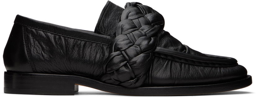 Njega cipela Bottega Veneta Bottega Veneta Braided Loafers Crna | 775332 V3OA0