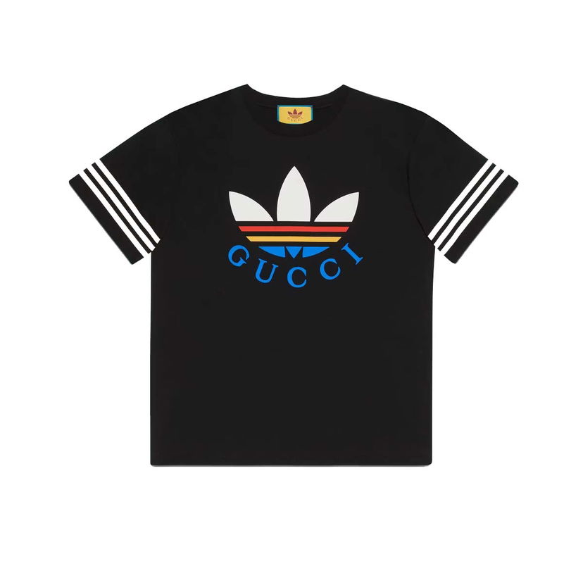 Majica kratkih rukava Gucci adidas x Cotton T-shirt Black/Multicolor Crna | 616036 XJEXC 1152