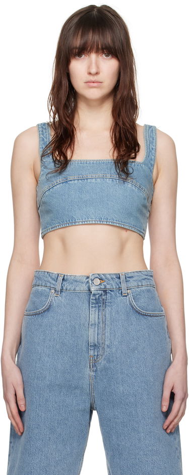 Majica bez rukava Loulou de Saison Loulou de Saison Anet Denim Tank Top Plava | ANET, 0