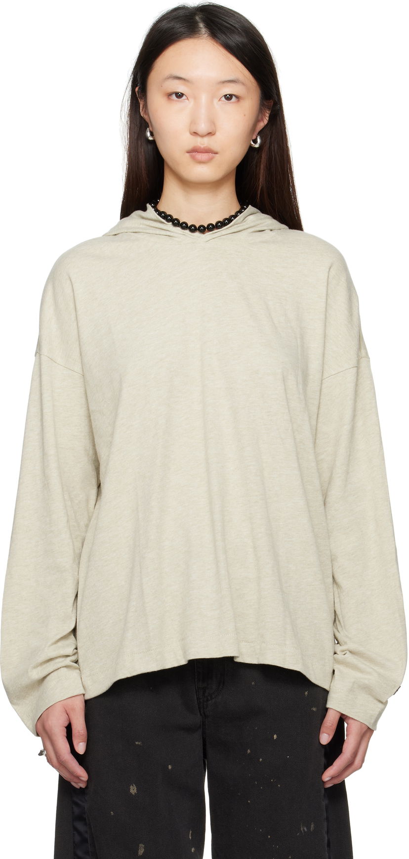 Dukserice Fear of God Fear of God ESSENTIALS Long Sleeve Hoodie Bež | 125SP257042FW
