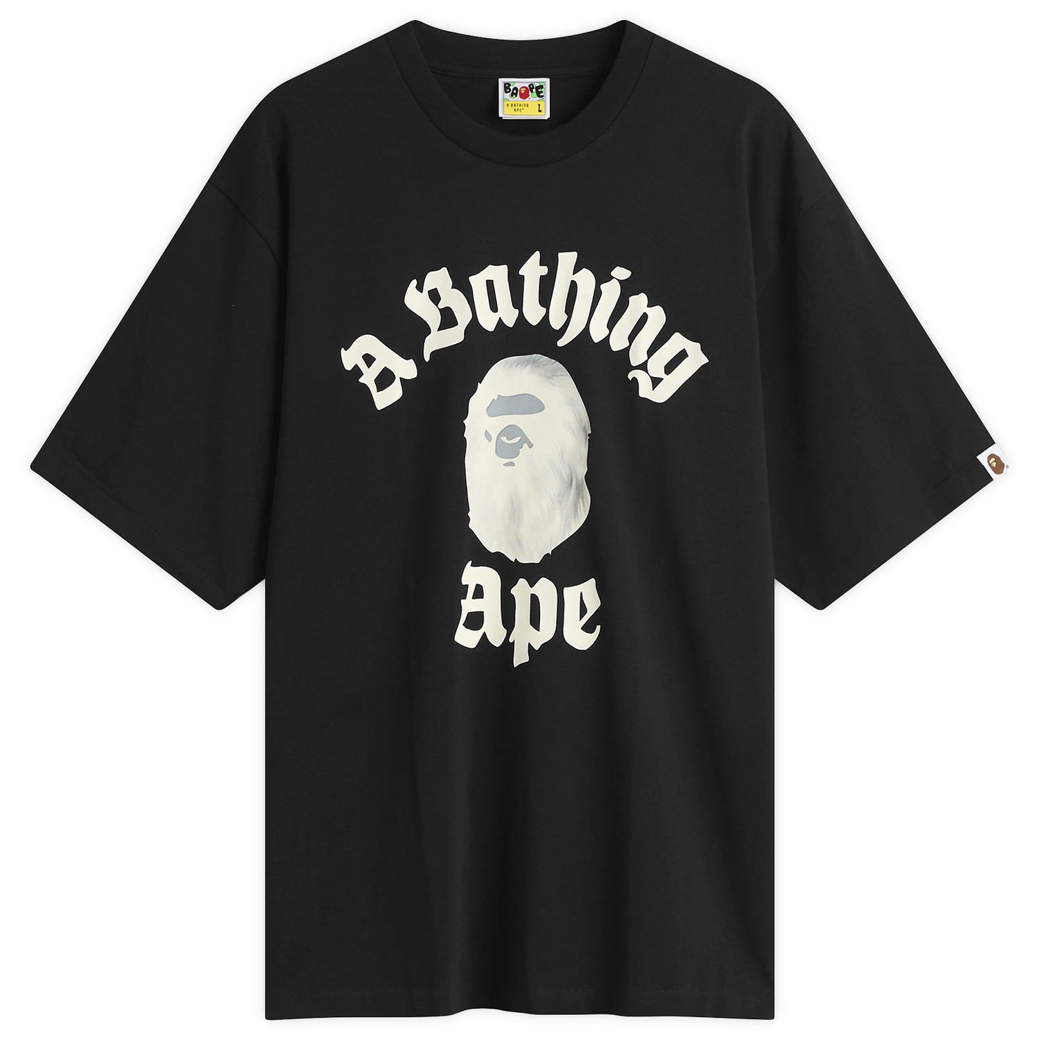 Majica kratkih rukava BAPE A Bathing Ape Gothic College T-Shirt Crna | 001TEL801330M-BLK, 1
