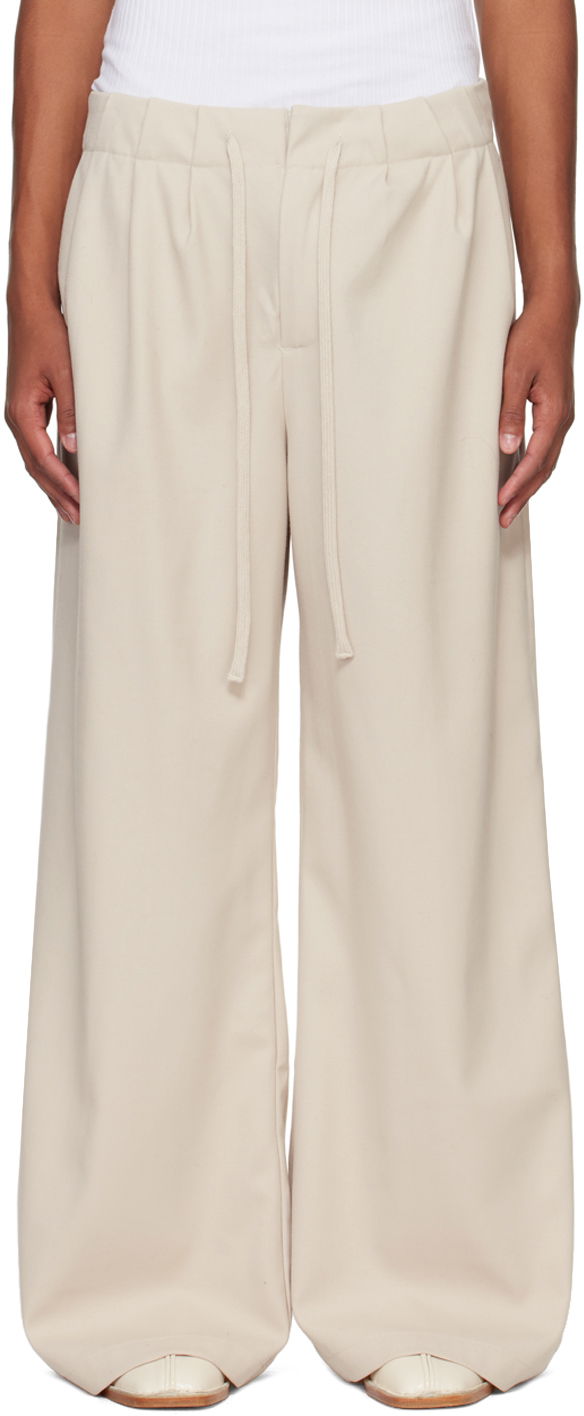 Hlače Entire Studios Cinch Trousers Bež | ES2546FO