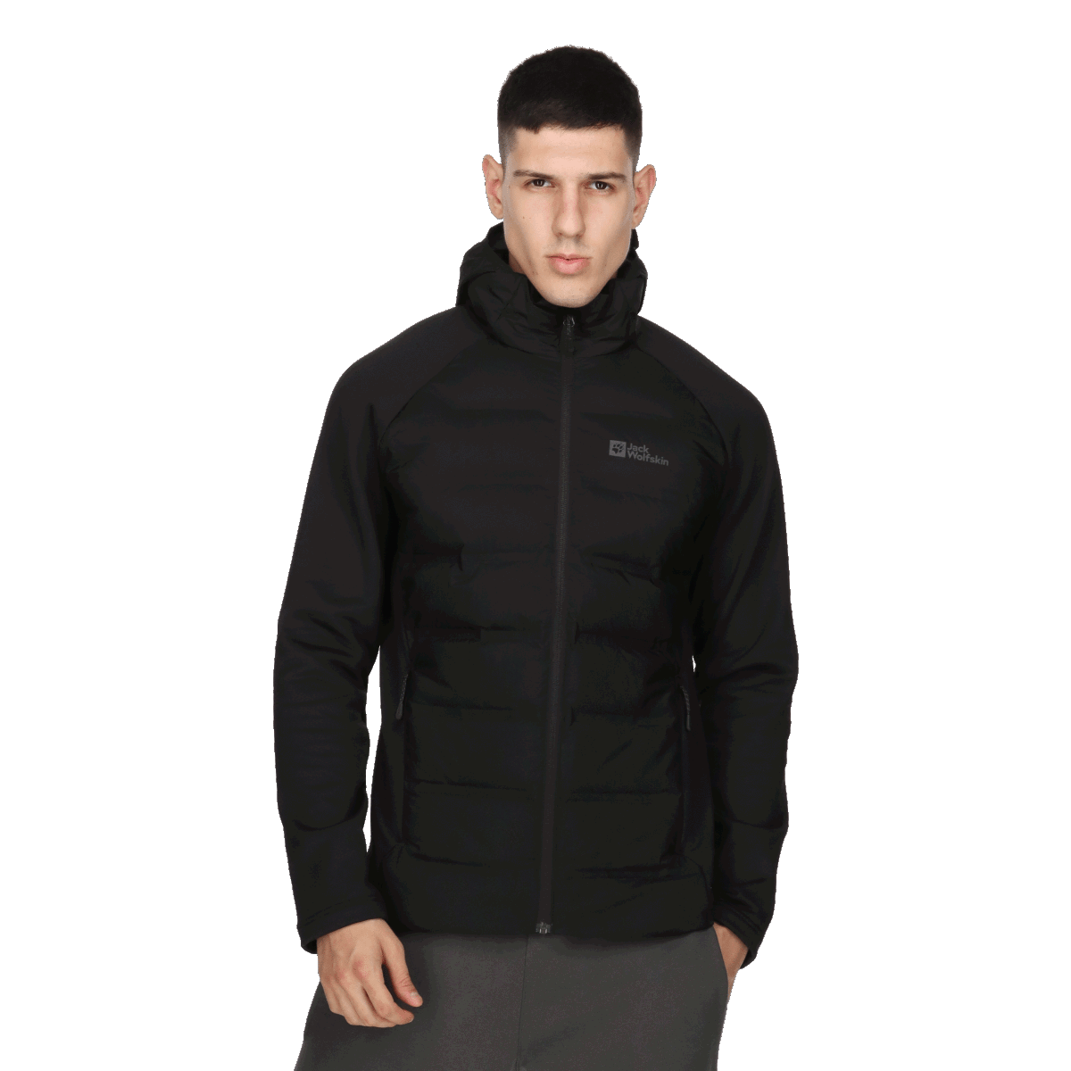 Pernata jakna Jack Wolfskin TASMAN Down Hybrid Jacket Crna | 1711411-6000, 0