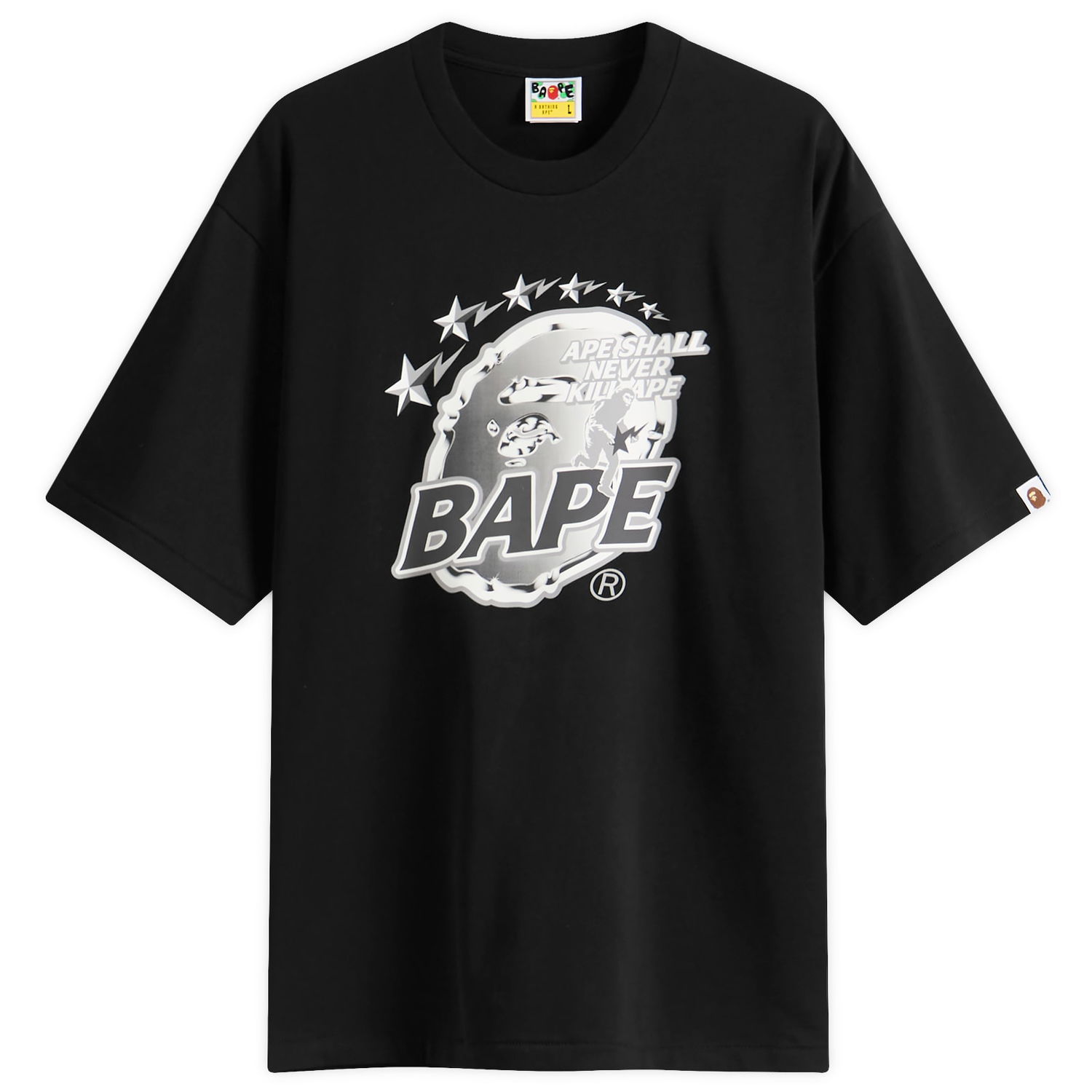 Majica kratkih rukava BAPE Metal Ape Head Tee Crna | 001TEL801340M-BLK, 0