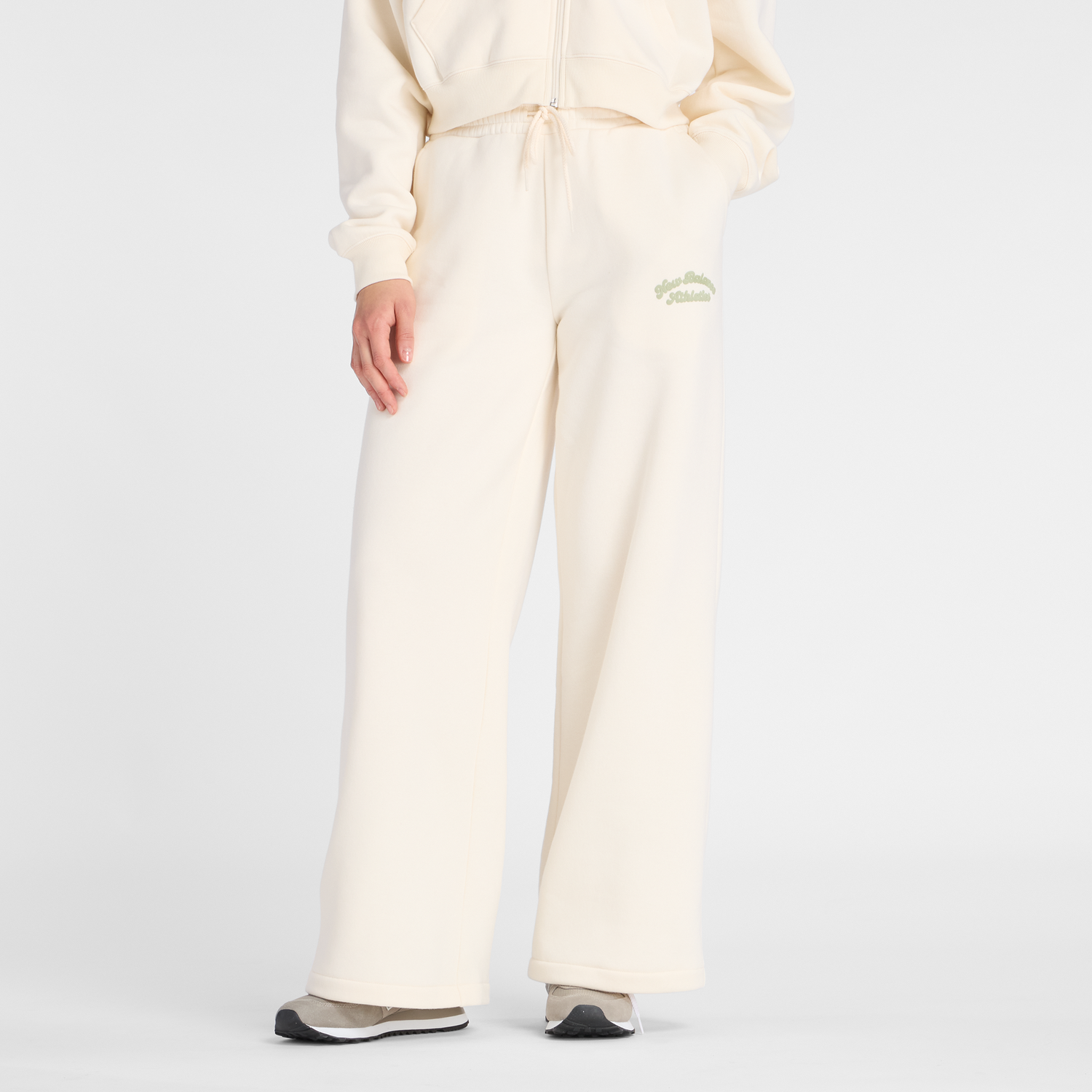 Trenirka New Balance Women's Athletics Wide Leg Pants Bijela | NBWP53902PEF, 0