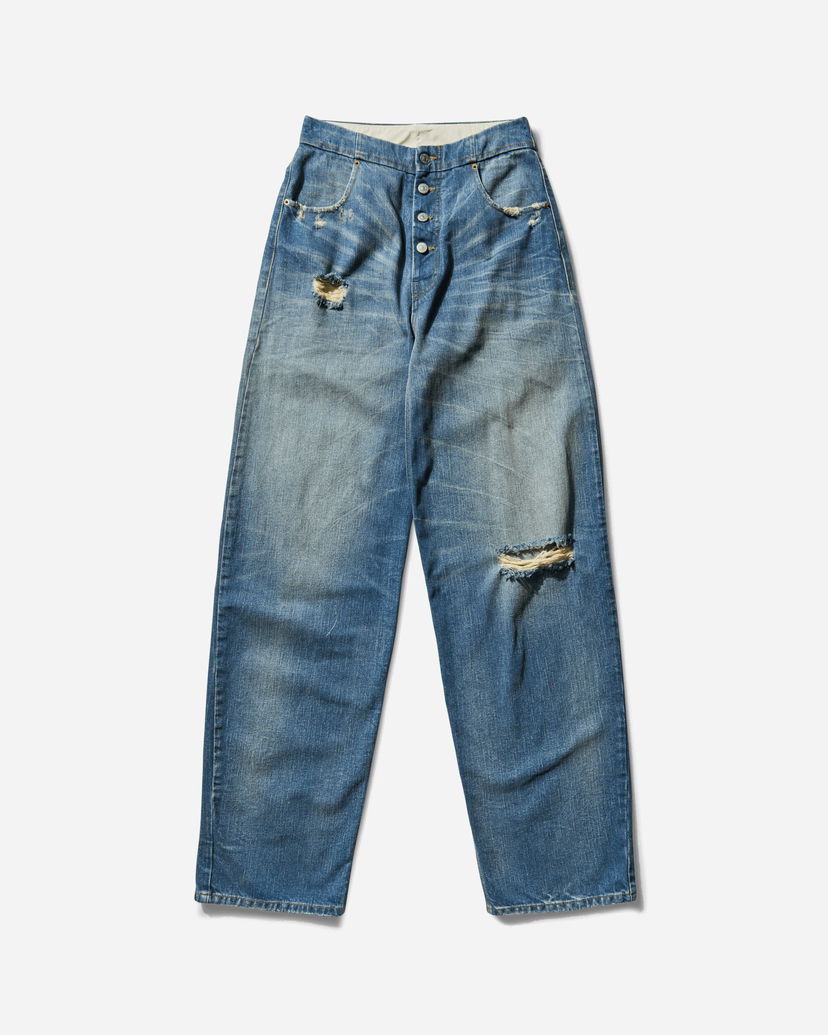 Jeans Maison Margiela Loose Fit Distressed Denim Trousers Plava | S52LA0241 961