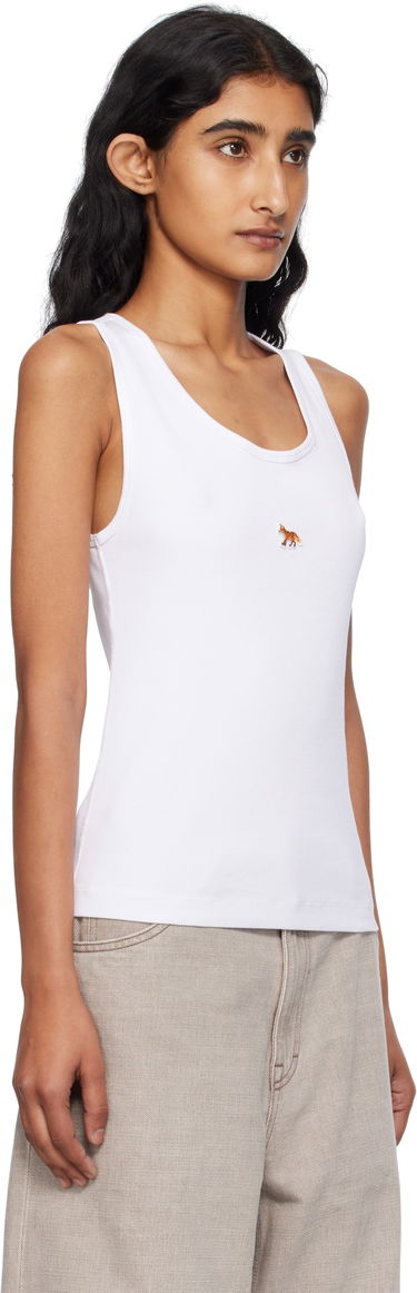 Majica bez rukava MAISON KITSUNÉ Maison Kitsuné 'Baby Fox' Ribbed Tank Top Bijela | PW00623KA0033, 1