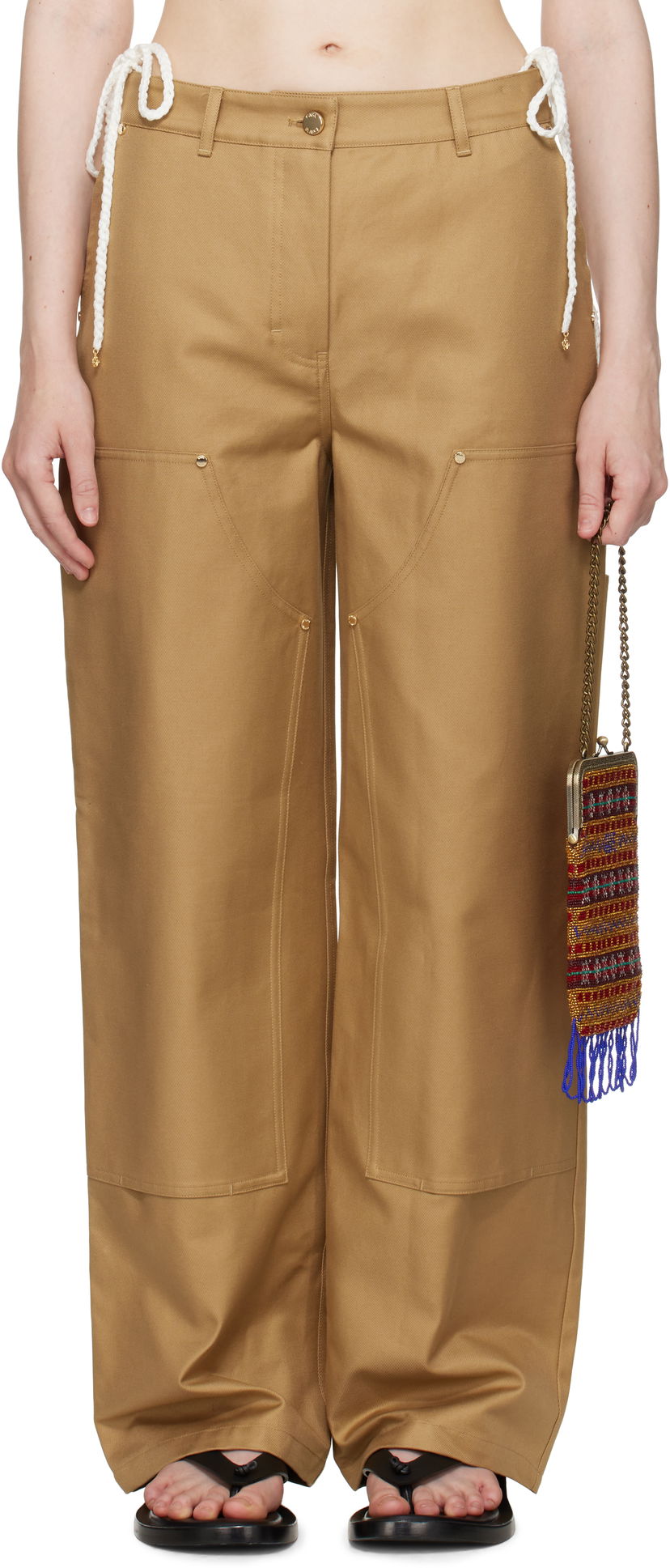Cargo hlače Casablanca Casablanca Cotton Workwear Trousers Bež | WS25-TR-303-01