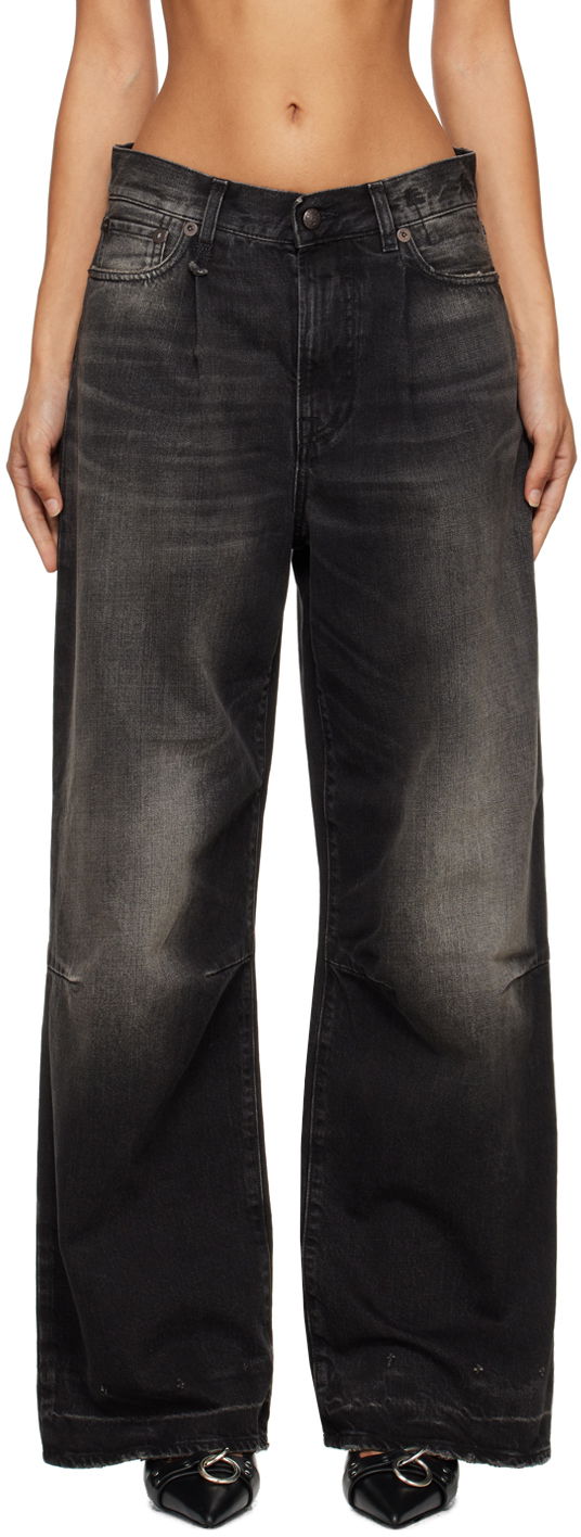 Jeans R13 R13 Wayne Wide-Leg Jeans Crna | R13WD146-D262C