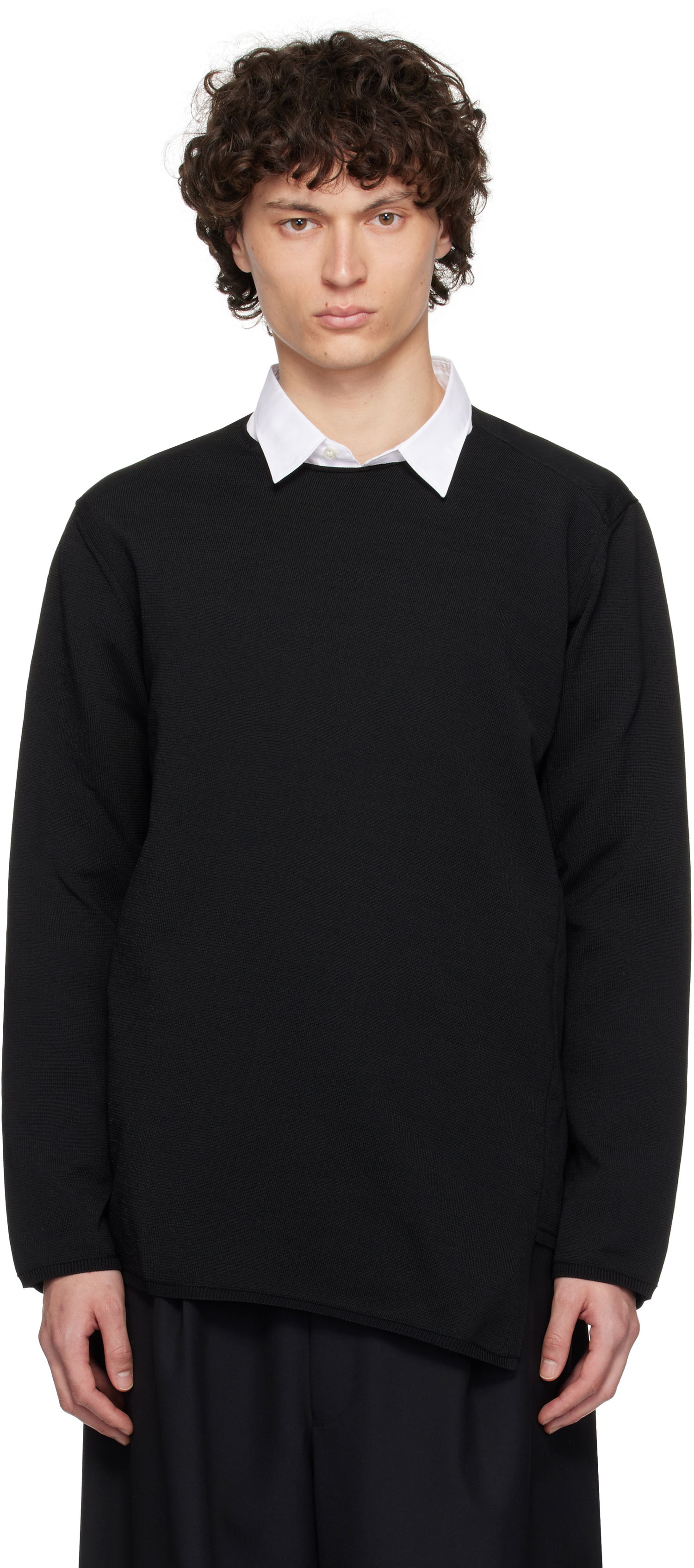 Džemper Comme des Garçons Comme des Garçons Homme Plus Asymmetrical Sweatshirt Crna | PO-N007-S25, 0