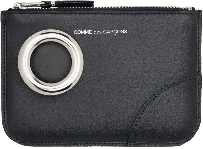 Novčanik Comme des Garçons COMME des GARÇONS WALLETS Black Silver Eyelet Wallet Pouch Crna | SA8100SE