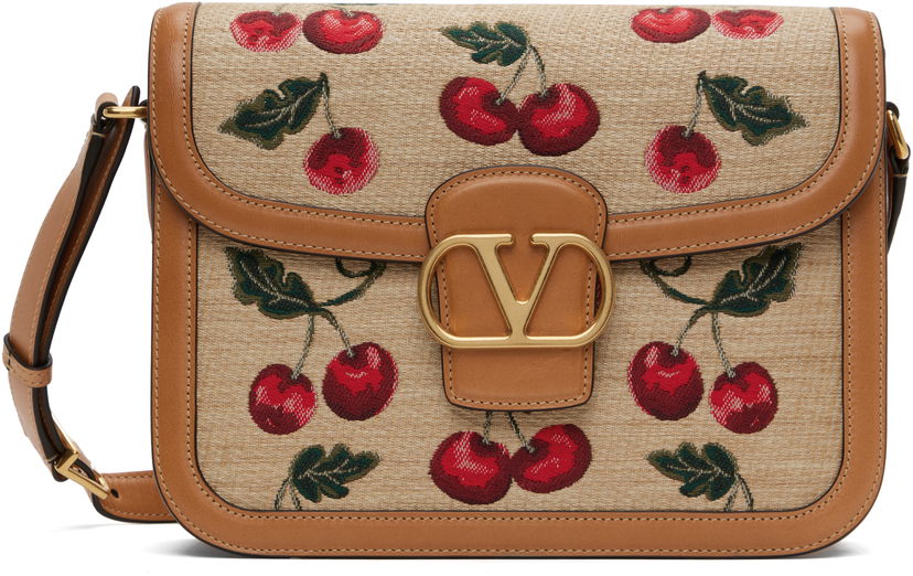Ručna torbica Valentino Valentino Garavani 9to5 Mini Cherryfic Shoulder Bag Bež | 6W0B0R15IXM