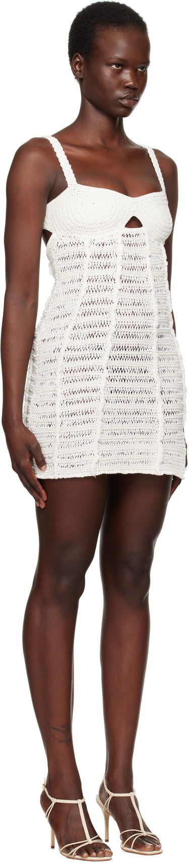 Haljina Casablanca Casablanca Crochet Mini Dress Bijela | WPS25-KW-877-01, 1