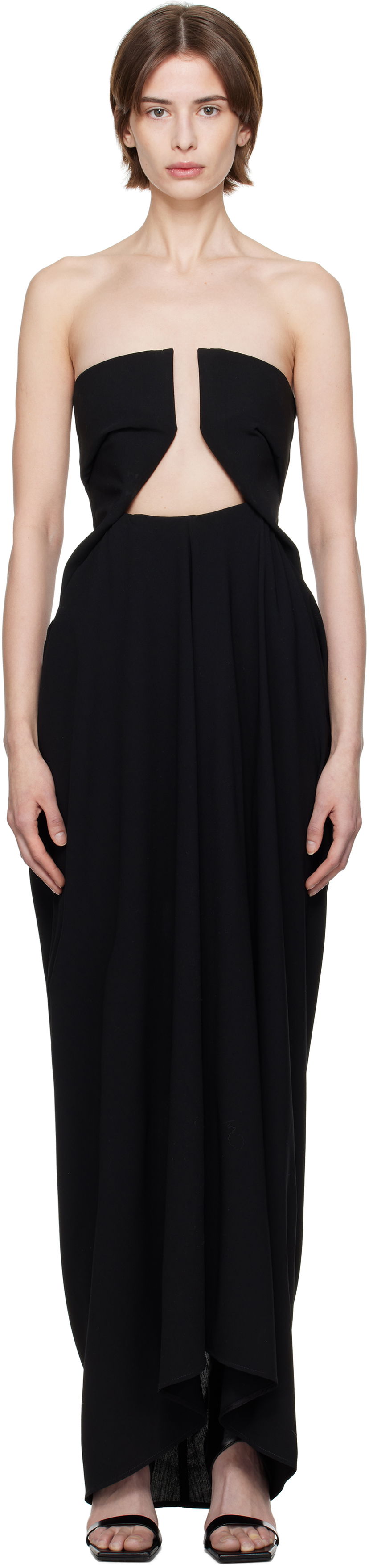 Haljina Rick Owens Rick Owens Hollywood Amphora Prong Maxi Dress Crna | RP01E7547 WLP