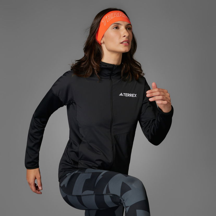 Jakna adidas Performance Terrex Xperior Climawarm+ Wind Light Fleece Hooded Jacket Crna | JF1228