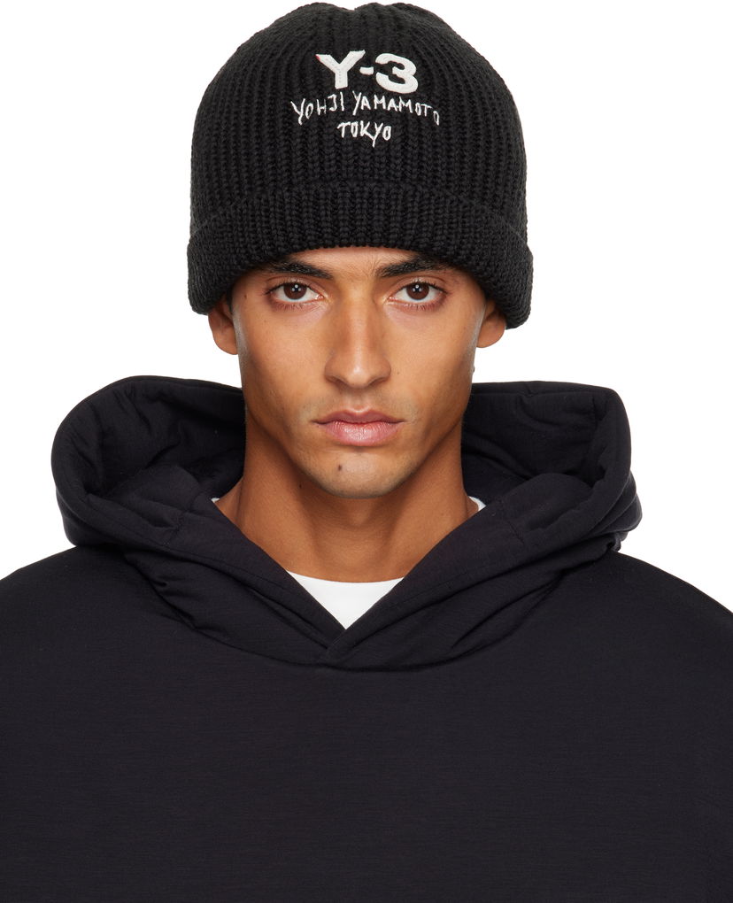 Kapica Y-3 Chunky Knit Beanie Y-3 Crna | JX8308