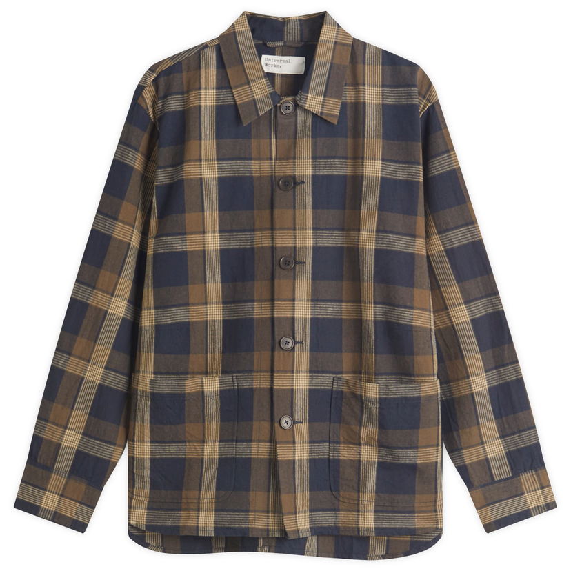 Košulja Universal Works Universal Works Lincot Big Check Travail Overshirt, Size Large Plava | 32559-NVB