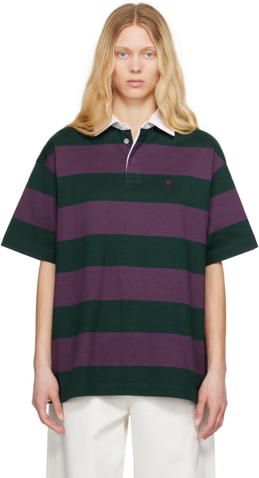 Polo majica Carhartt WIP Carhartt WIP Seffner Striped Rugby Polo Ljubičasta | I034552 2SCXX